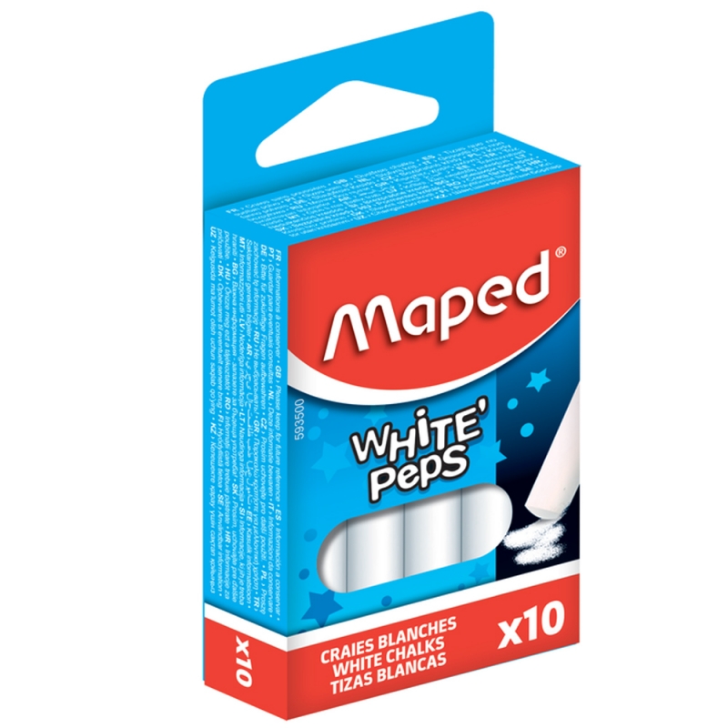 Мелки круглые белые 10 in Maped